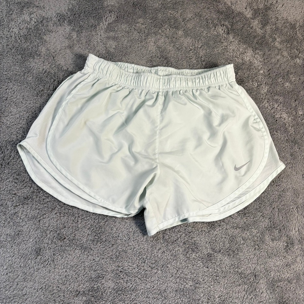 Nike Dri-FIT Tempo Running Shorts Mint Green Mesh Panels Womens Medium